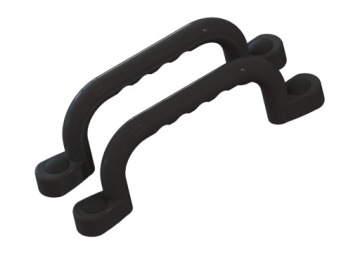 SUN - UCHWYTY RĄCZKI NA PLAC ZABAW 240 mm -2szt Z WKRĘTAMI CZARNE BK
