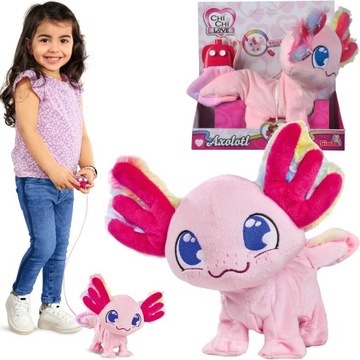 CHI CHI LOVE AKSOLOTL INTERAKTYWNA MASKOTKA AXOLOTL STEROWANA NA KABEL 20CM