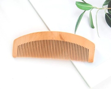 Grzebień drewniany do brody wąsów włosów ECO 12x5 cm