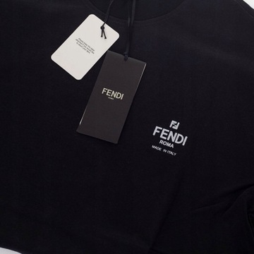 Koszulka męska t-shirt FENDI 100% bawełna czarna L
