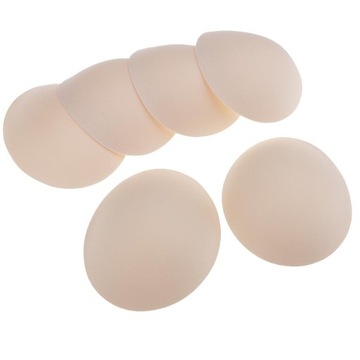 3 Pairs Round Bra Insert Breathable Breast Beige