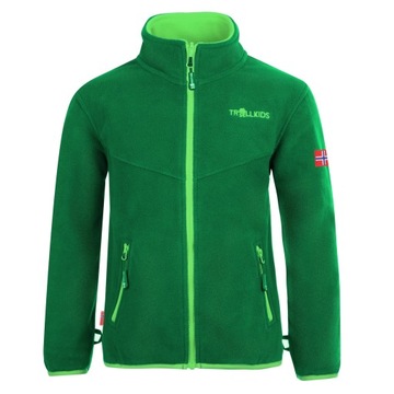Bluza polarowa TrollKids Oppdal TURYSTYCZNY SZYBKOSCHNĄCY CIEPŁY OUTDOOR