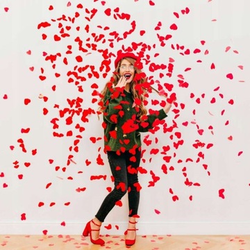 Электрическая трубка для конфетти 80 см для пусковой установки конфетти с красным сердцем на свадьбу