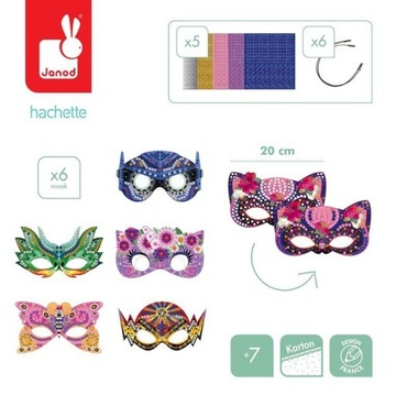 Набор Janod Creative Мозаика сказочные маски 7+