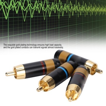 Preffair 4шт Lotus RCA штекер позолоченный