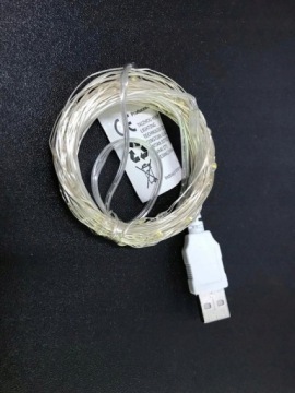 ПРОВОДНЫЕ ЛАМПЫ 100 LED USB ТЁПЛЫЙ БЕЛЫЙ