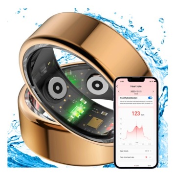 Smartring Colmi R02 18.9 mm Smart Ring Velikost 9 Ip68 Monitor spánku Zlatý
