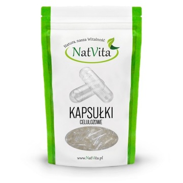 Kapsułki Celulozowe Puste Wegetariańskie Bezbarwne nr. 00 100szt NatVita