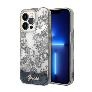 Guess Porcelain Collection Pouzdro pro iPhone 14 Pro Max (šedé)