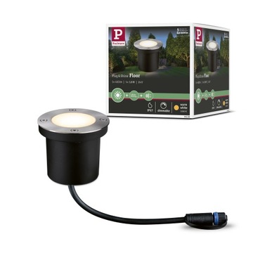 Oprawa dogruntowa Plug & Shine FLOOR okrągła 4W 3000K IP65 24V stal nierdze
