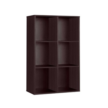 BOX 6 STOJAK REGAŁ PÓŁKA NA PŁYTY WINYLOWE WENGE