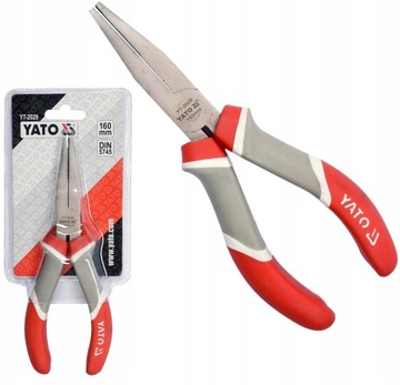 КОМБИНИРОВАННЫЕ ЩИПЦЫ YATO С ПЛОСКОЙ ВЕРШИНОЙ 160 ММ УГЛЕРОДЕЖНАЯ СТАЛЬ YT-2029