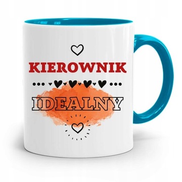 KUBEK BŁĘKITNY DLA KIEROWNIKA IDEALNY PREZENT z Nadrukiem ze Zdjęciem