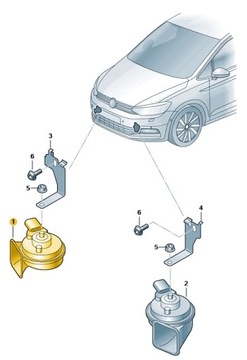 KLAKSON NISKI TON VW AUDI SEAT SKODA ORYGINAŁ OE