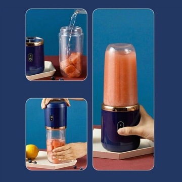 BEZPRZEWODOWY PRZENOŚNY BLENDER DO SOKÓW PODRÓŻNY 400ML 1500 MAH