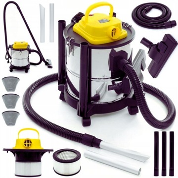 БЕЗРЕШИТЕЛЬНЫЙ ПРОМЫШЛЕННЫЙ ПЫЛЕСОС ДЛЯ ЗОЛИ ЩЕТНА ДЛЯ КАМИНА 2200ВТ МОЩНЫЙ