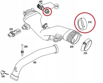 TĚSNĚNÍ TURBÍNY NASÁVÁNÍ TURBO TRUBKY MERCEDES ML GL