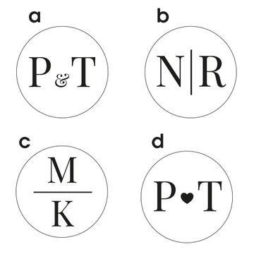 Восковые отблески, персонализация, монограмма, инициалы, ваш логотип.
