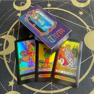 НАБОР КЛАССИЧЕСКИХ КАРТОЧЕК AE КЛАССИЧЕСКИЕ КАРТЫ ТАРО УЭЙТА ГОЛОГРАФИЧЕСКИЕ 78 ШТ.