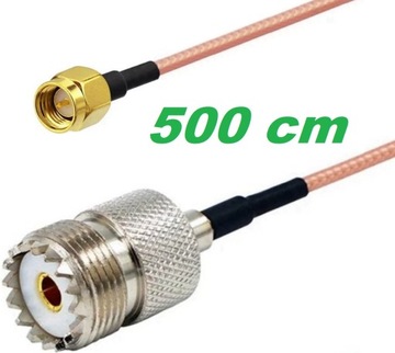 Cienki kabel RG-316 SMA UC1 SMA-M / UC1-F 500cm