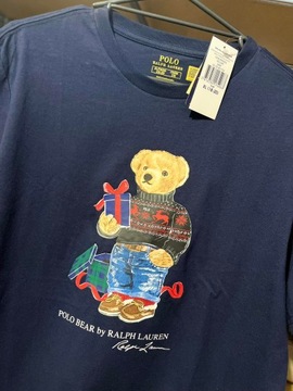 T-shirt męski okrągły dekolt Polo Ralph Lauren rozmiar XL- Granatowa