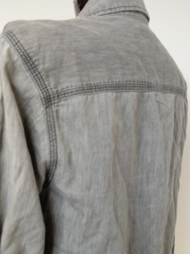 Jack&Jones S szara 100% bawełniana jeansowa koszula popielata elegancka 36
