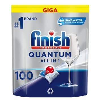 Tabletki Kapsułki FINISH Do Zmywarki Regular All-In-1 Quantum 100 Sztuk