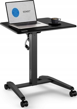 Biurko Mobilne Regulowane Składane Stolik Pod Laptopa Kółka 70x52cm Sense7