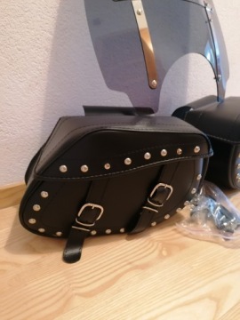 Седельные сумки КОМПЛЕКТ БОКОВОГО ОКНА CHOPPER HONDA VT 125 600 750 1100 SHADOW QUALITY