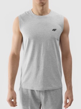 ФУТБОЛКА 4F МУЖСКАЯ ФУТБОЛКА БЕЗРУКАВОВ ВЕРХНЯЯ МАЙКА ХЛОПОК SPORTS SS24