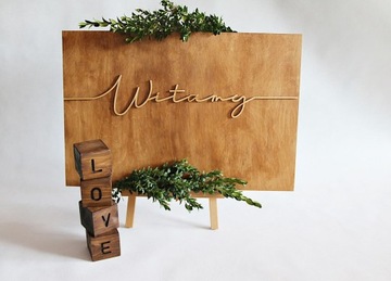 Приветственная доска в деревенском стиле 3D коричневого цвета