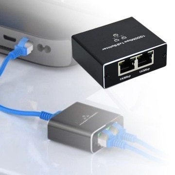 Гигабитный сетевой разветвитель Ethernet-сплиттер 1000 Мбит/с от 1 до 2 2 устройства