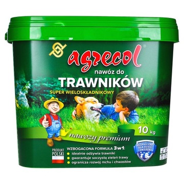 Agrecol Nawóz do trawnika 10kg pobudza wzrost wiosenny do regeneracji