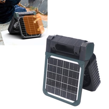 Портативный солнечный вентилятор со светодиодной подсветкой, аккумулятор 10000 мАч DS