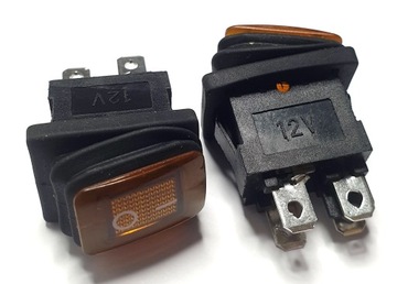 PRZEŁĄCZNIK KOŁYSKOWY 10A/12VDC HERMETYCZNY IP65 ŻÓŁTY