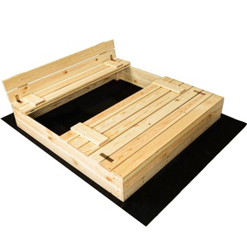 ДЕРЕВЯННАЯ ПЕСОЧНИЦА ЗАКРЫТАЯ, ЛАВКИ 120, ПРОИЗВОДИТЕЛЬ