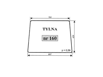 SZYBA TYLNA T25A 160