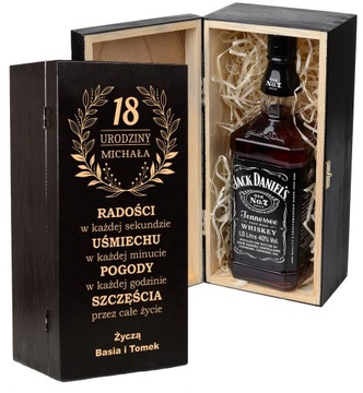 SKRZYNKA NA WHISKY JACK DANIELS PREZENT URODZINY
