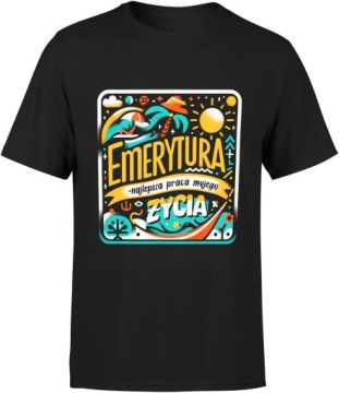 PREZENT DLA EMERYTA KOSZULKA MĘSKA EMERYTURA NA ODEJSCIE NA EMERYTURE ROZ S