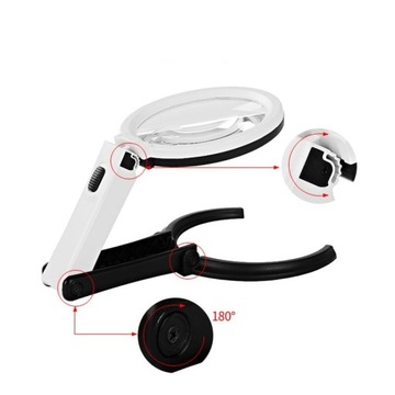 DUŻA LUPA KOSMETYCZNA SZKŁO POWIĘKSZAJĄCE LED