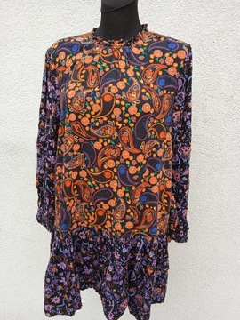 38 SUPERDRY MULTI SUKIENKA Z WISKOZY MOTYW ROŚLINNY