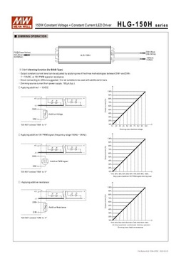 HLG-150H-12B Блок питания для светодиодов 150Вт 12В 12.5А MEAN WELL