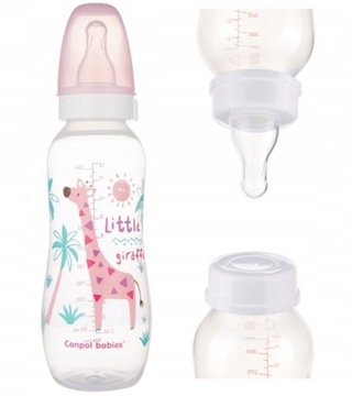 CANPOL LEKKA WĄSKA BUTELKA PROFILOWANA 330ml 12m+