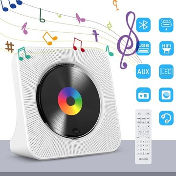 ODTWARZACZ CD BLUETOOTH Z GŁOŚNIKAMI, ODTWARZACZ CD PRZENOŚNY GŁOŚNIK HI-FI