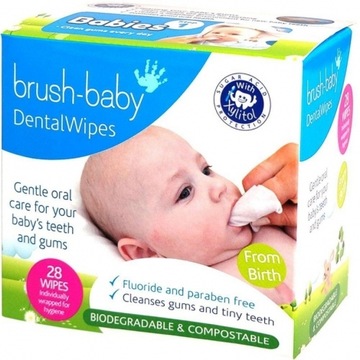 Brush Baby Dental chusteczki higieniczne do dziąseł 28 sztuk