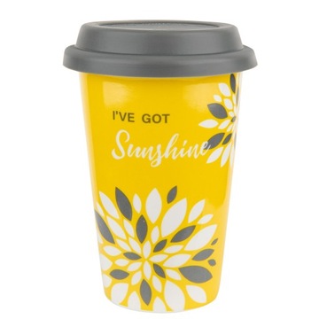Kubek z silikonową pokrywką Florina Sunshine 380ml