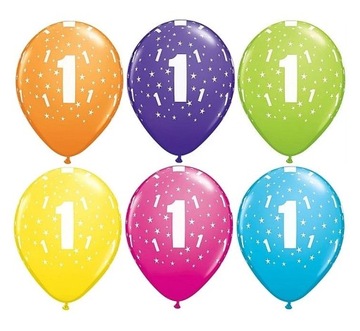Balony pastelowe na 1 urodziny mix kolorów 28 cm
