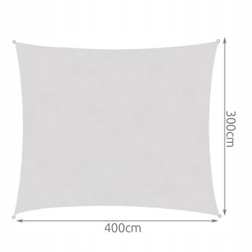 Садовый солнцезащитный парус, водонепроницаемый прямоугольный тент 3х4 м, ТЕРРАСА