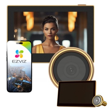 WIDEODOMOFON WIZJER KAMERA WIFI ELEKTRONICZNY JUDASZ 4,3 CALA EZVIZ HP2
