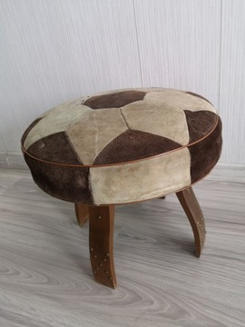 пуф 48x41 на эстакаде винтажная подставка для ног в стиле ретро